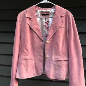 Pink leather blazer style jacket